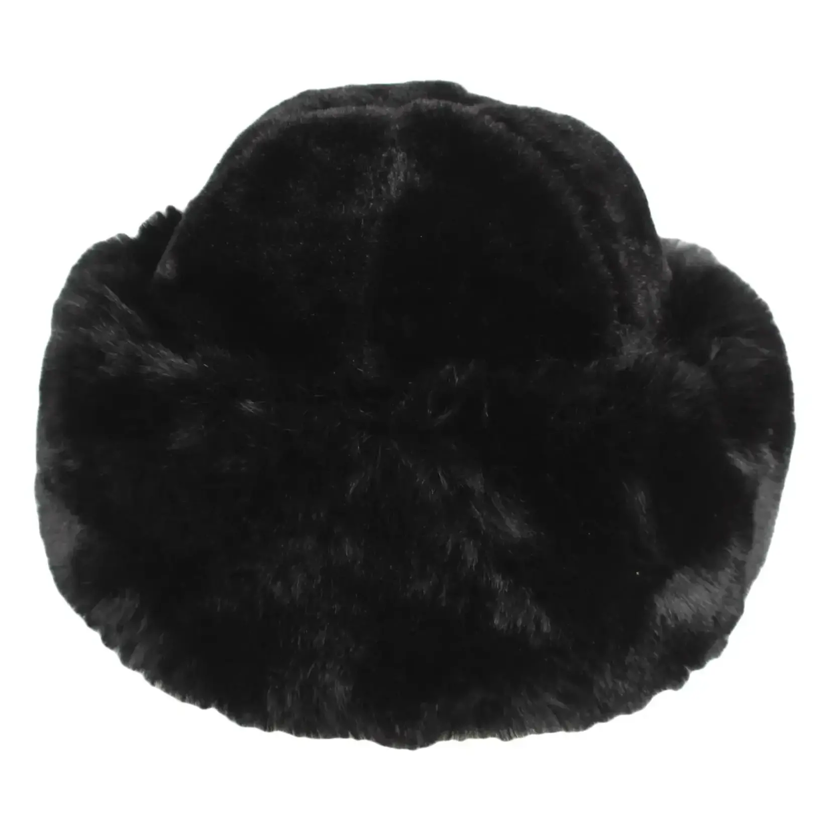 Jeanne Simmons Faux Fur Bucket Hat W/Rim in Black