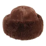 Jeanne Simmons Faux Fur Bucket Hat W/Rim in Dk Brown