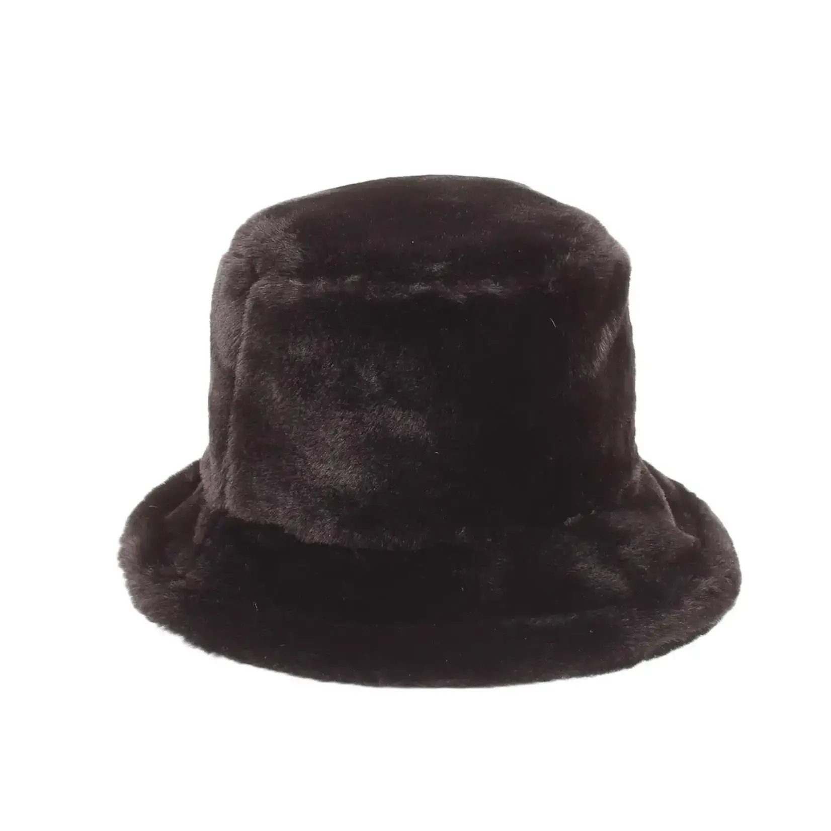 Jeanne Simmons Tall Faux Fur Bucket Hat in Black
