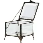 J Devlin Glass Clear Beveled Keepsake Trinket Jewelry box