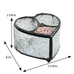 J Devlin Glass Heart Box - Jewelry Keepsake Display