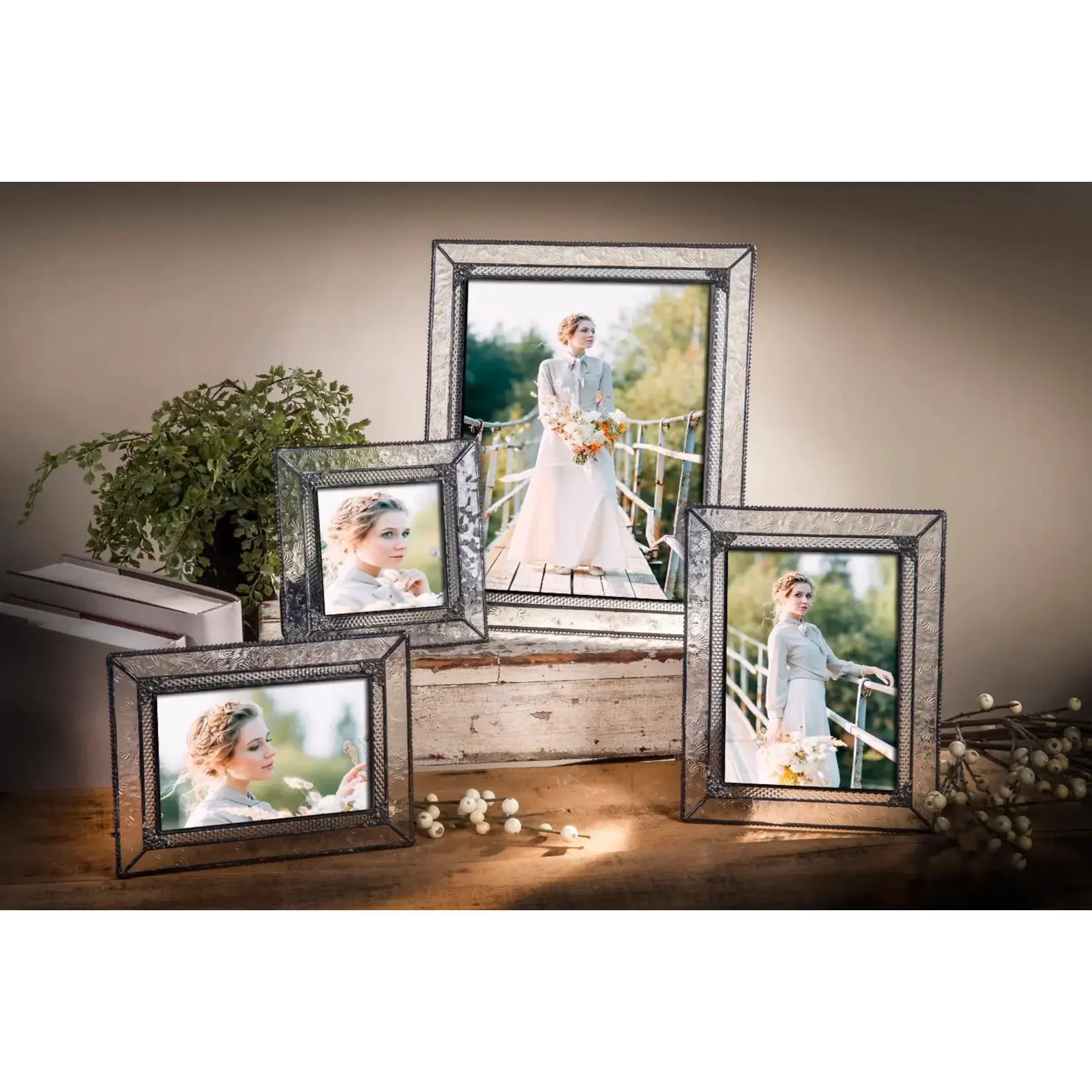 J Devlin Glass Vintage Wedding Picture Frame 8x10 H/V