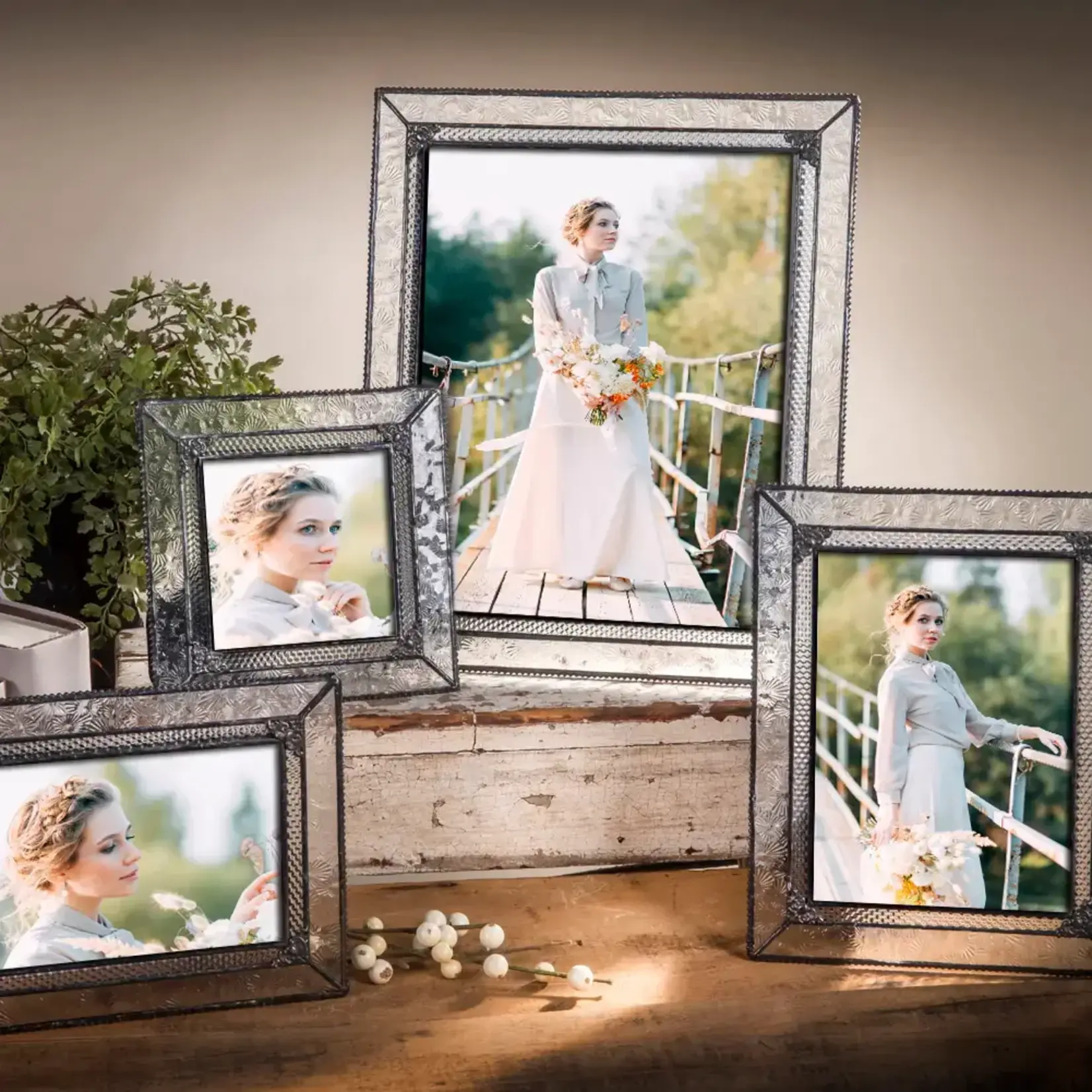 J Devlin Glass Vintage Wedding Picture Frame 4x4