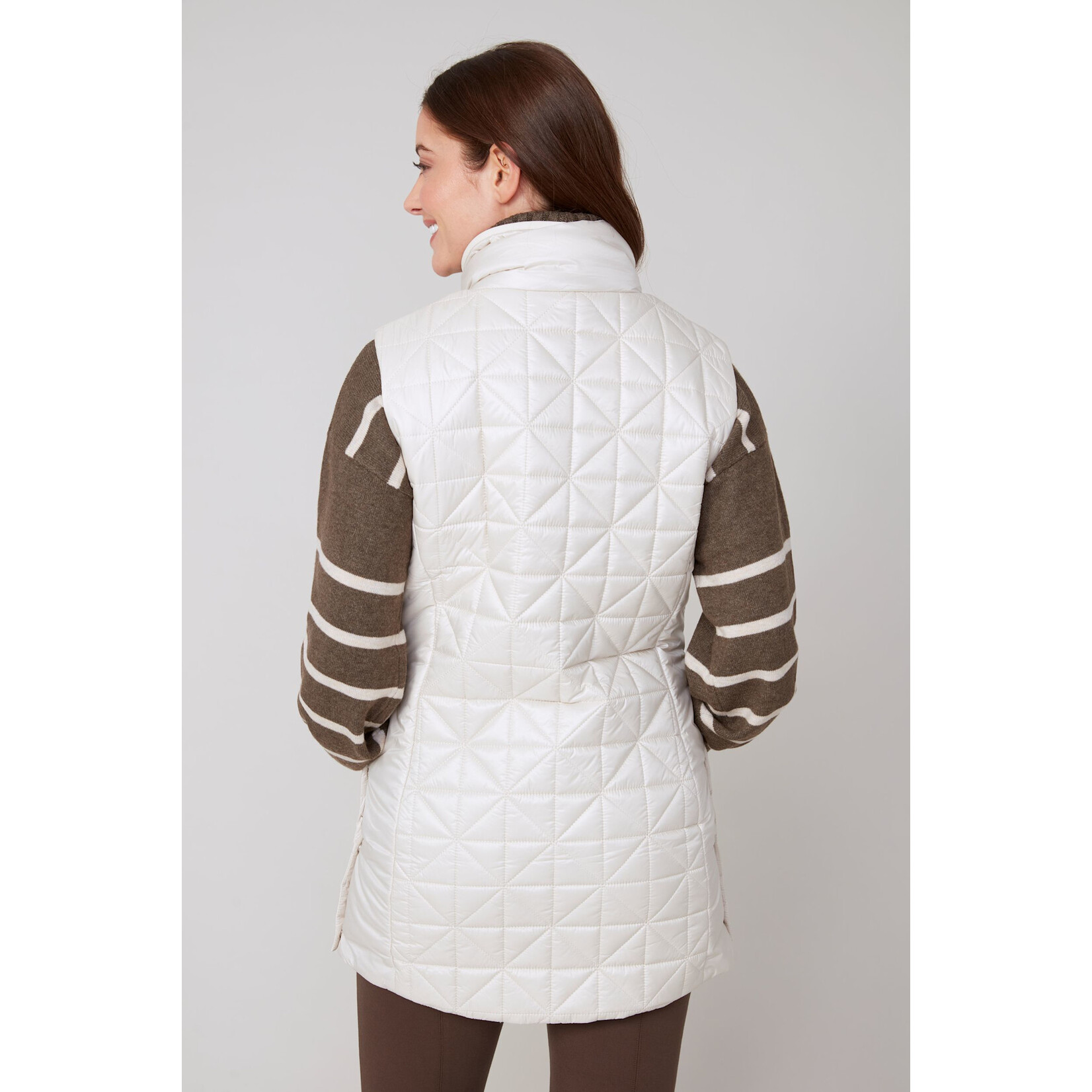 Woven Vest in Oyster