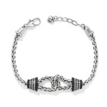 Brighton Meridian Ventus Silver/Black Bracelet