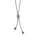 Brighton Meridian Ventus Silver/Black Y Necklace