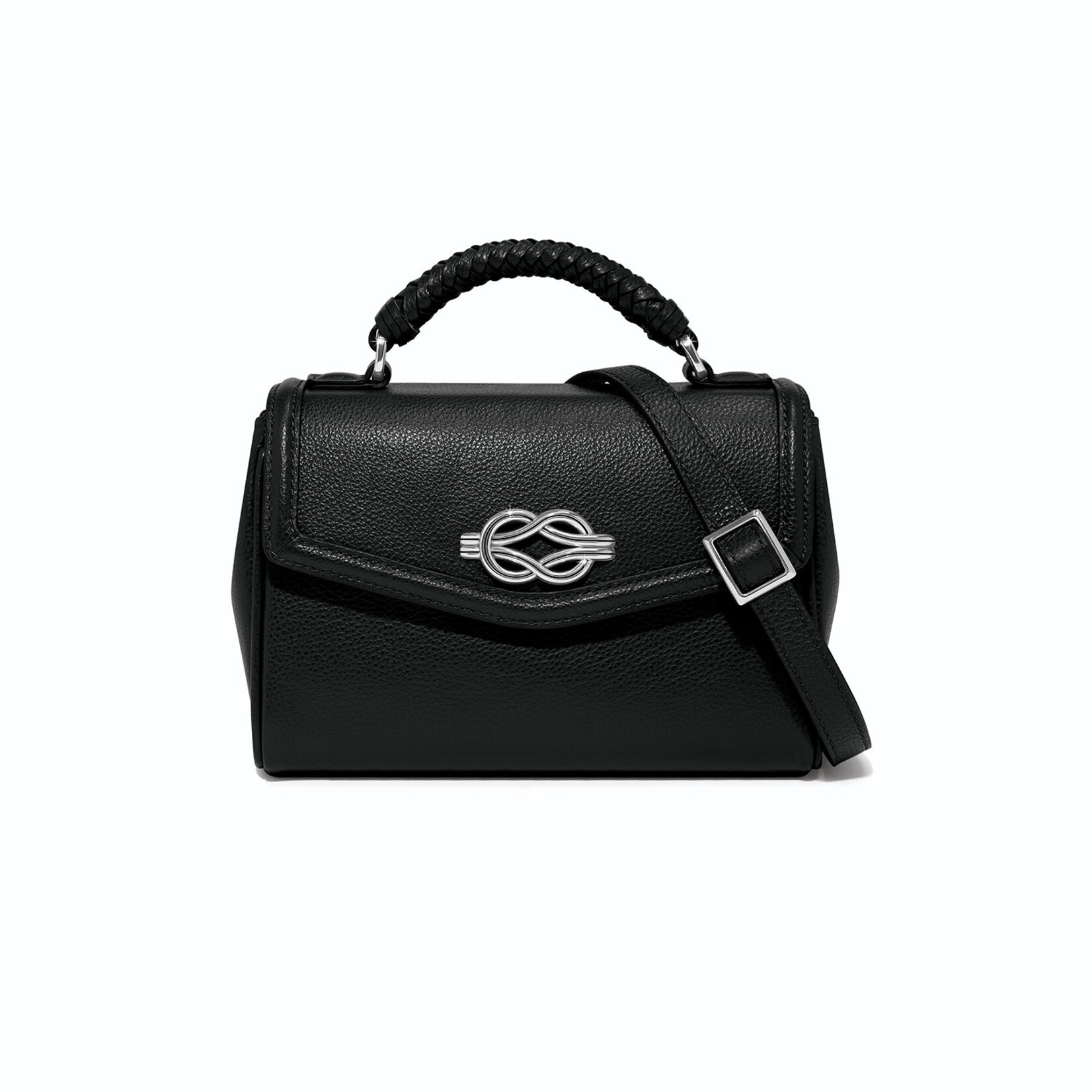 Brighton Tatum Small Flap Satchel in Black