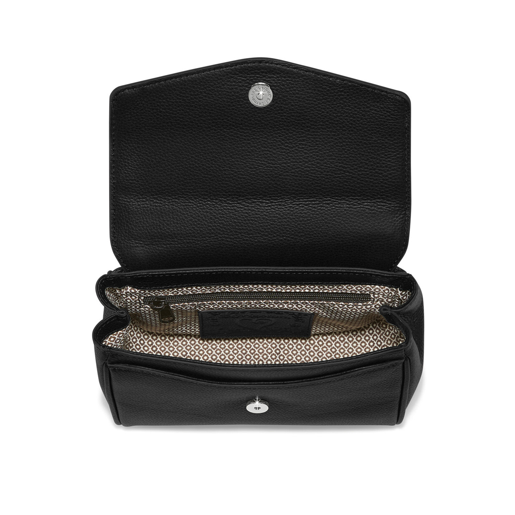 Brighton Tatum Small Flap Satchel in Black