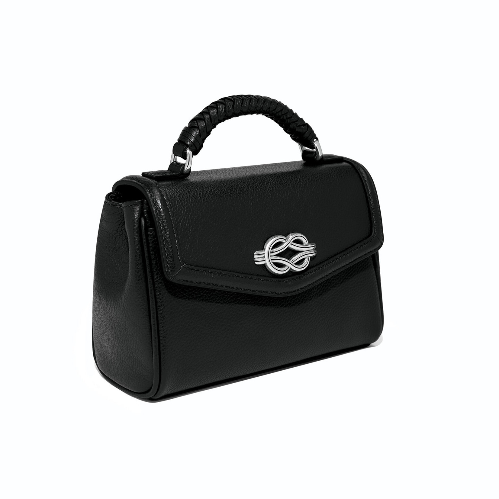 Brighton Tatum Small Flap Satchel in Black