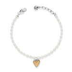 Brighton Cascade Embrace Pearl Heart Bracelet