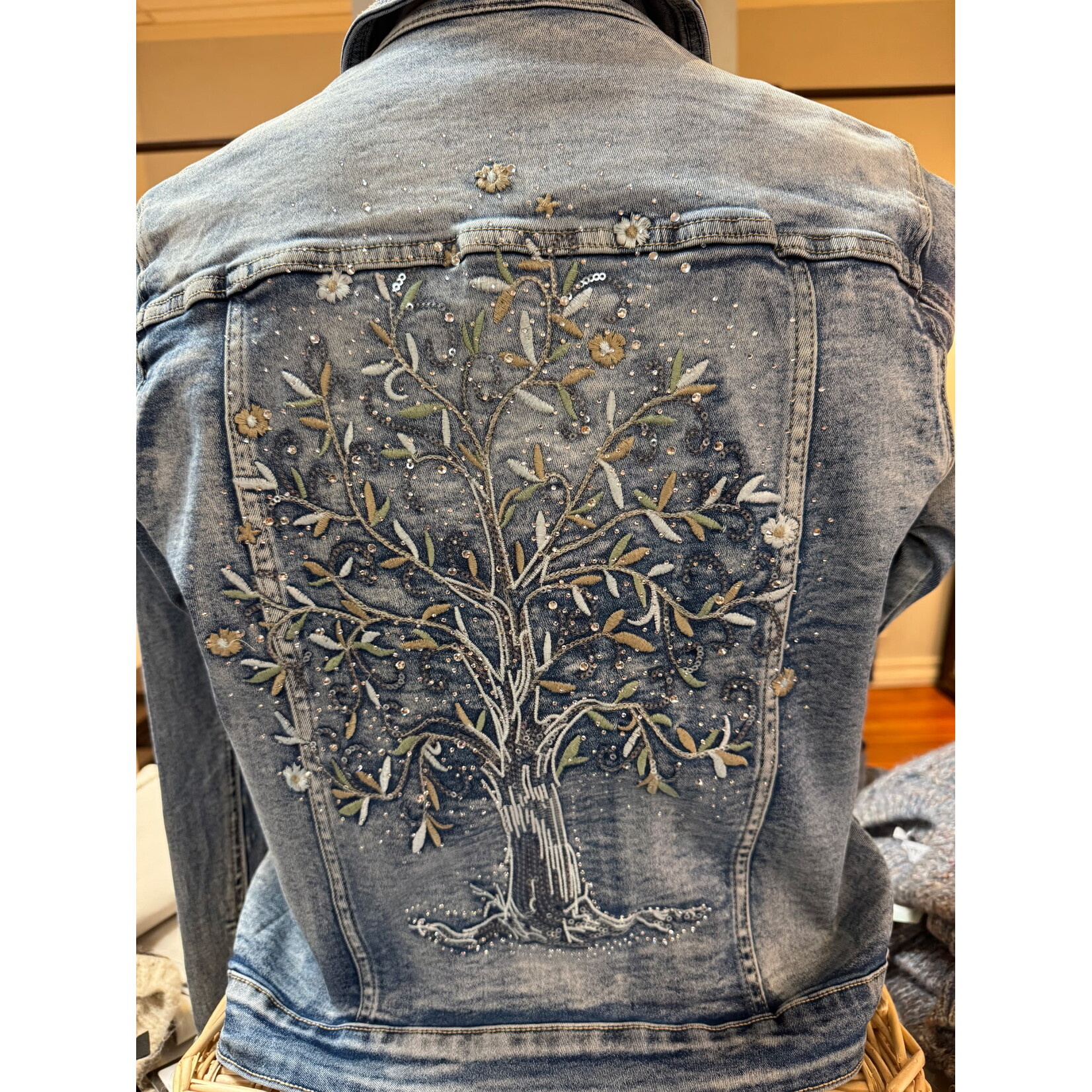 Tempo Paris Tree of Life Denim Jacket