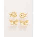 Spartina Posy Party Stud Earrings Set Gold