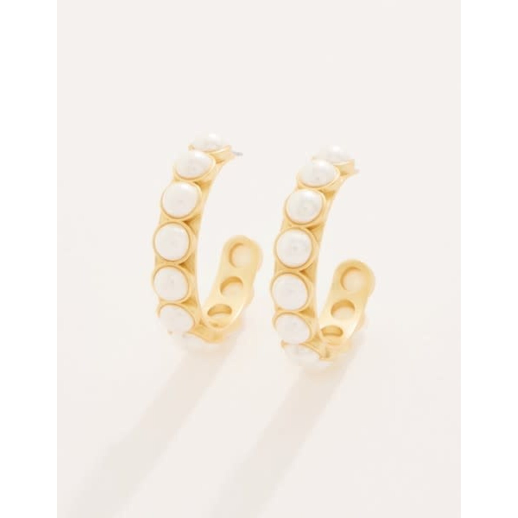 Spartina Anna Hoop Earrings Pearl