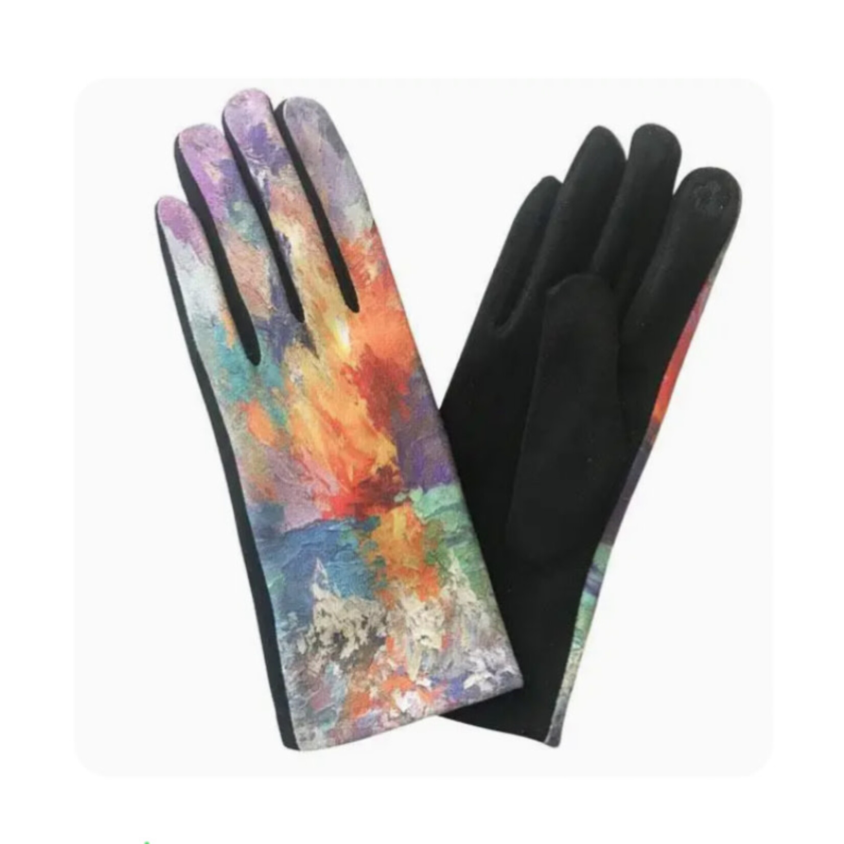 Magic Scarf Art Inspired Touch Screen Gloves - Color Splash
