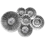 Silver Faceted Circles Magnetic Brooch