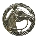Silver Horse Head Magnetic Brooch