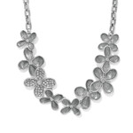 Brighton Everbloom Petal Pave Silver Necklace