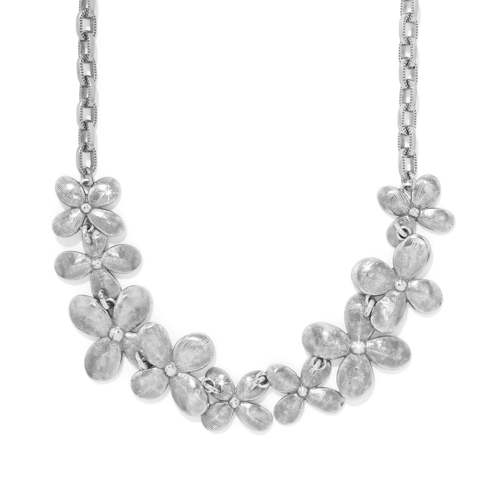 Brighton Everbloom Petal Pave Silver Necklace