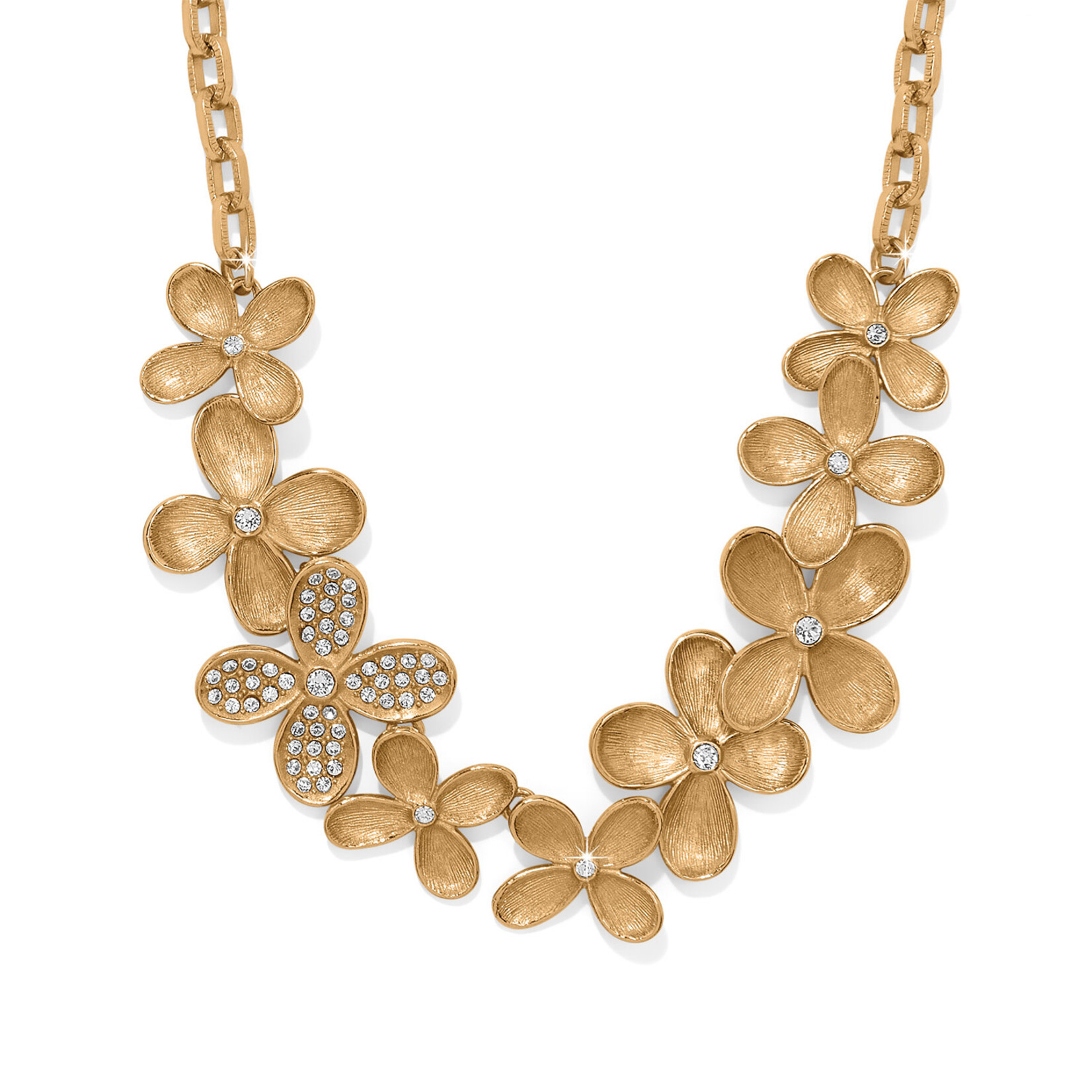 Brighton Everbloom Petal Pave Gold Necklace