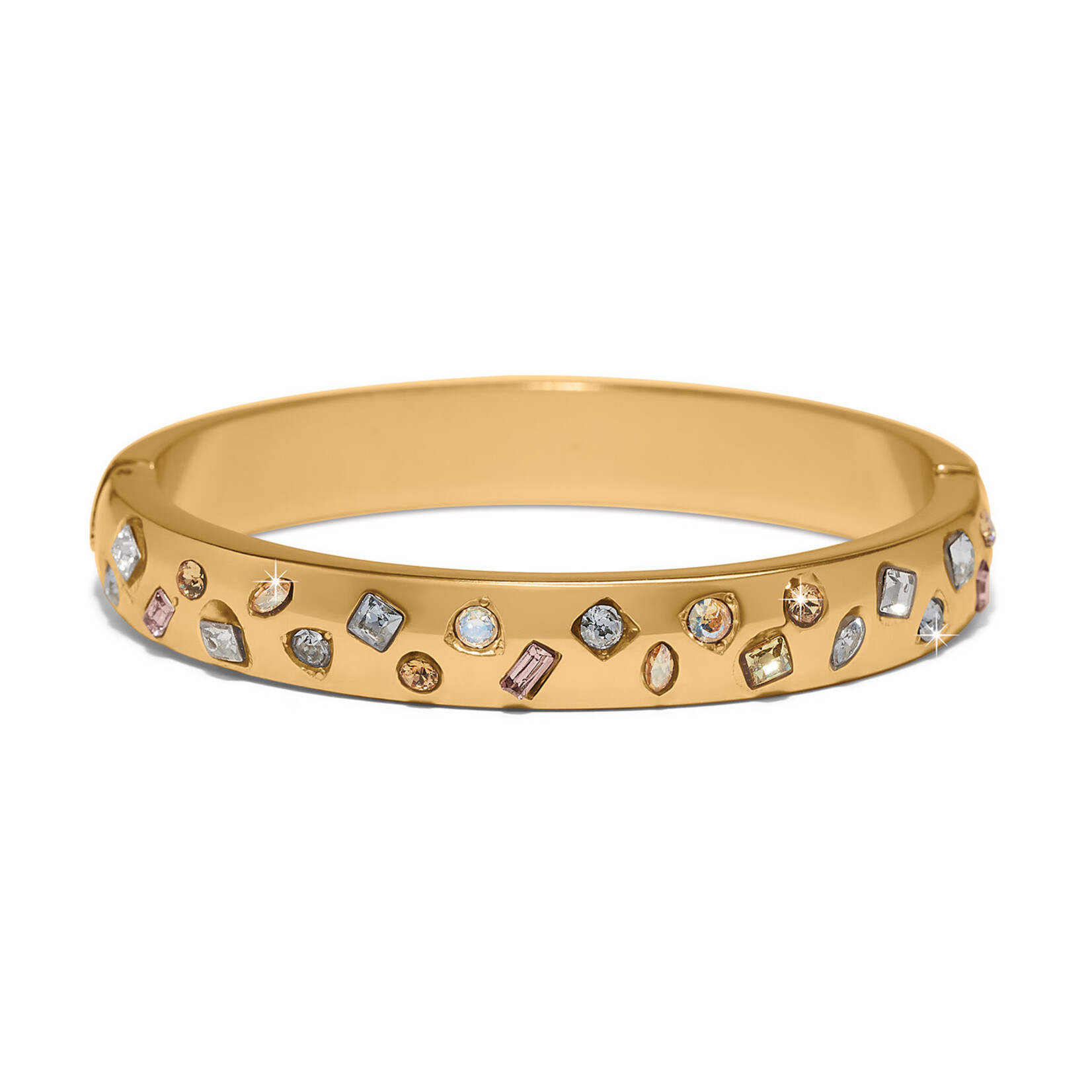 Brighton Love Messages B Radiant Gold Hinged Bangle