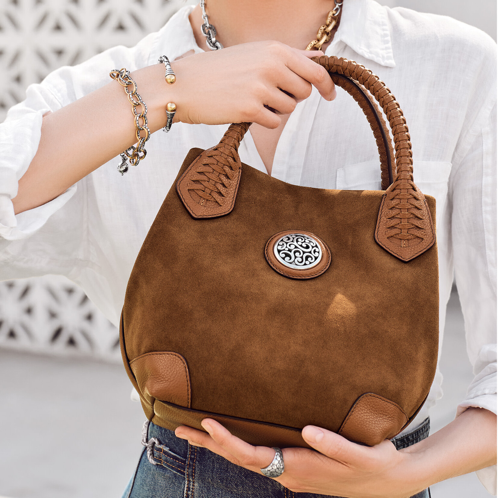 Brighton Reina Medium Tote in Luggage