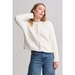 Barefoot Dreams Textured Button Front Cardigan in Pearl