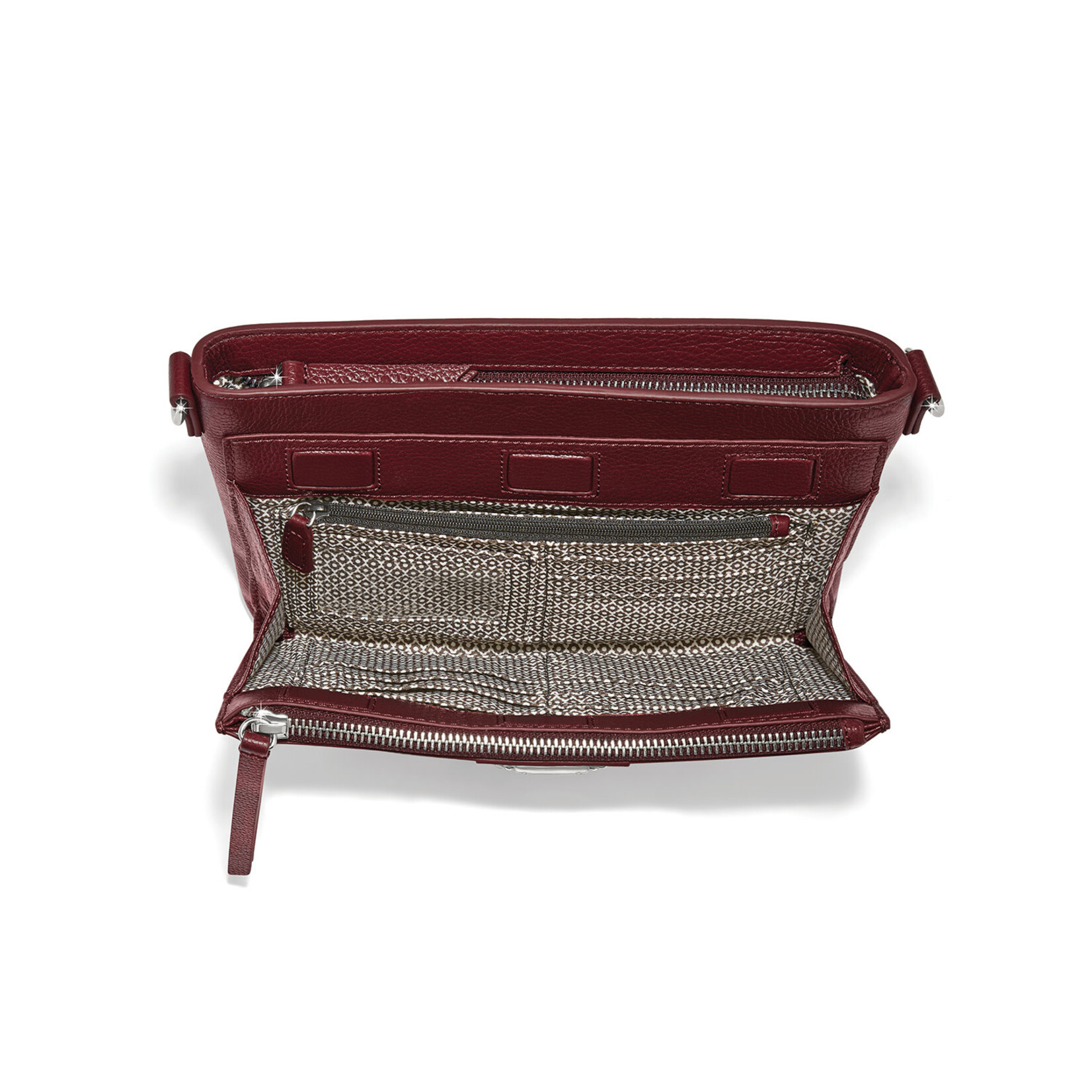 Brighton Jordyn Cross Body Organizer in Garnet
