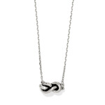 Brighton Interlok Single Knot Petite Silver Necklace