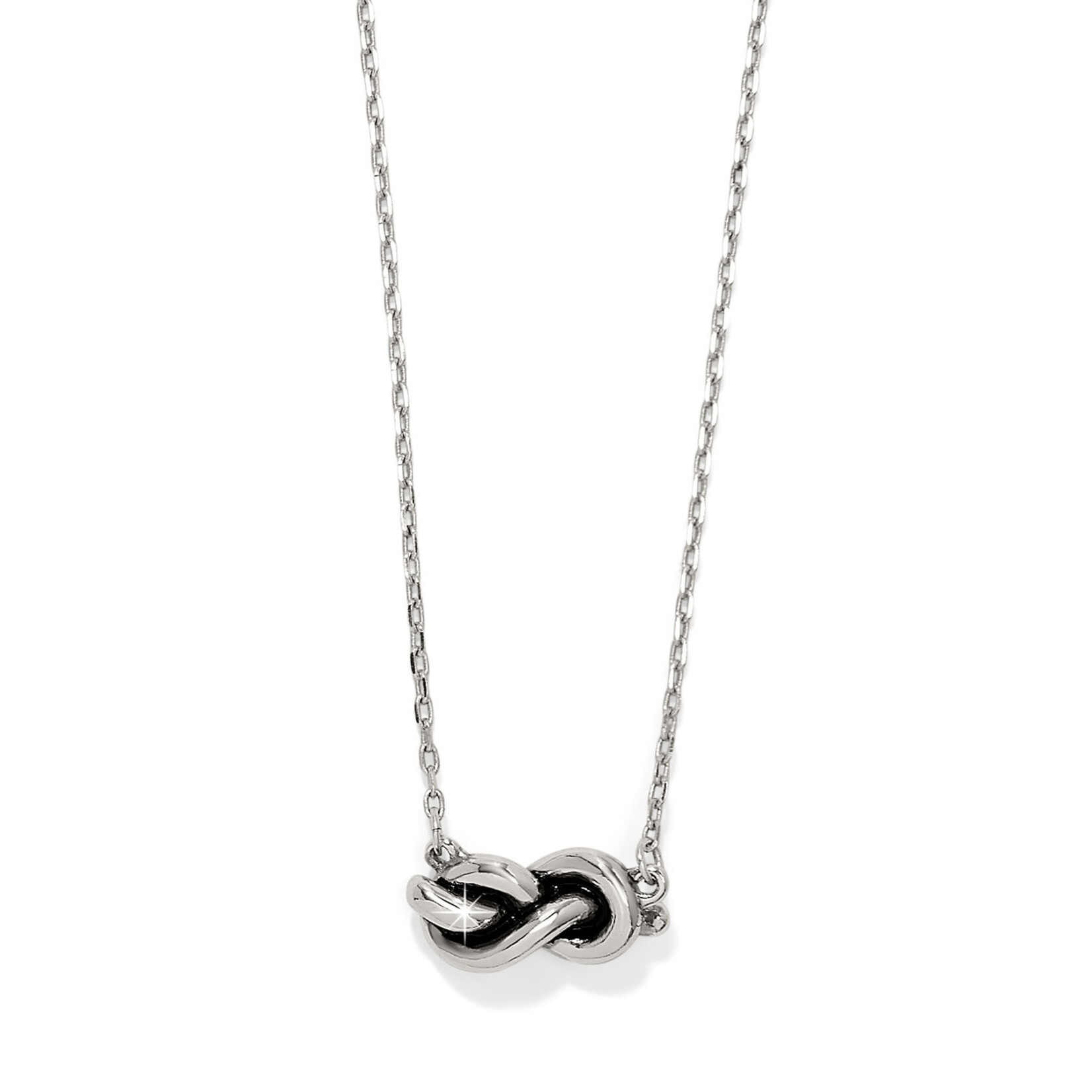 Brighton Interlok Single Knot Petite Silver Necklace