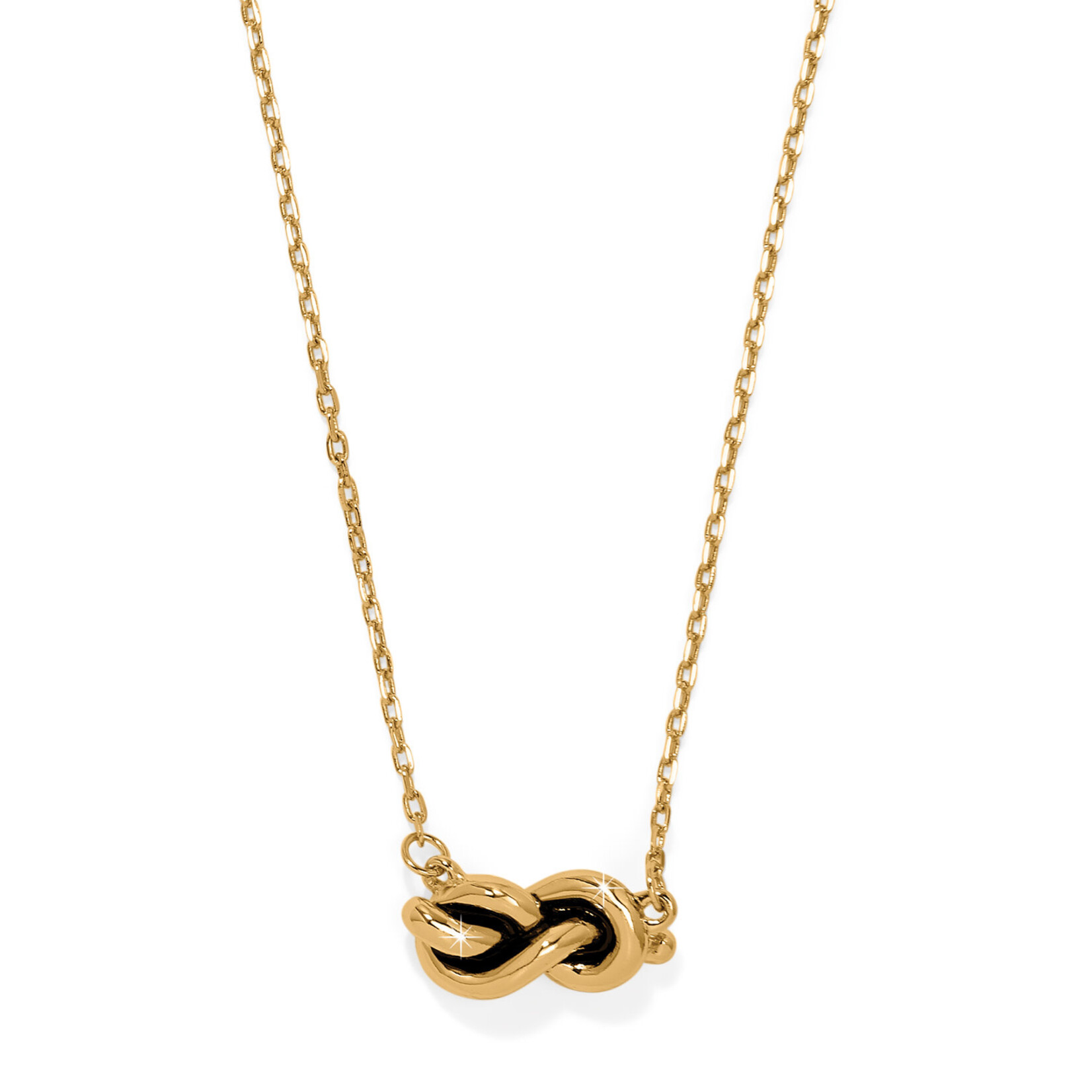 Brighton Interlok Single Knot Petite Gold Necklace