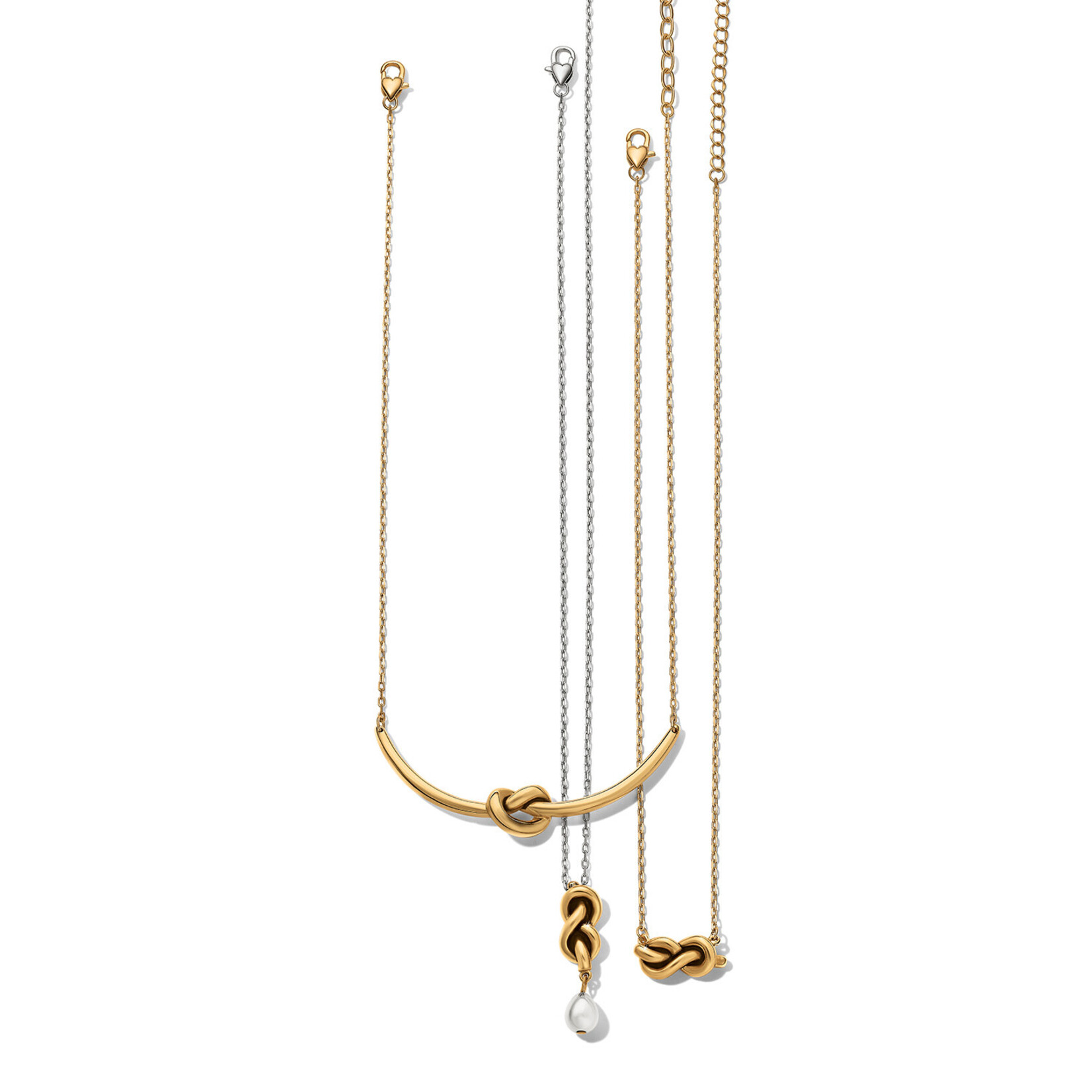 Brighton Interlok Single Knot Petite Gold Necklace
