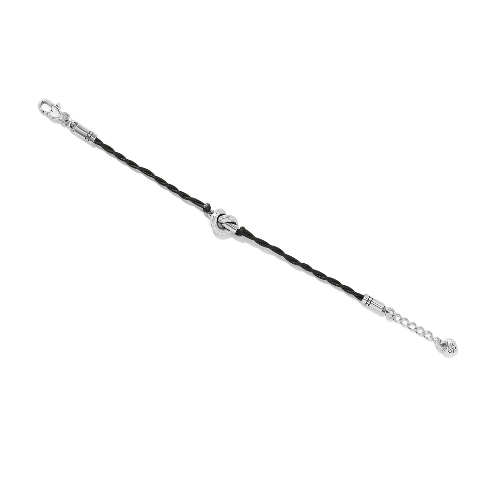 Brighton Interlok Single Knot Leather Black Bracelet