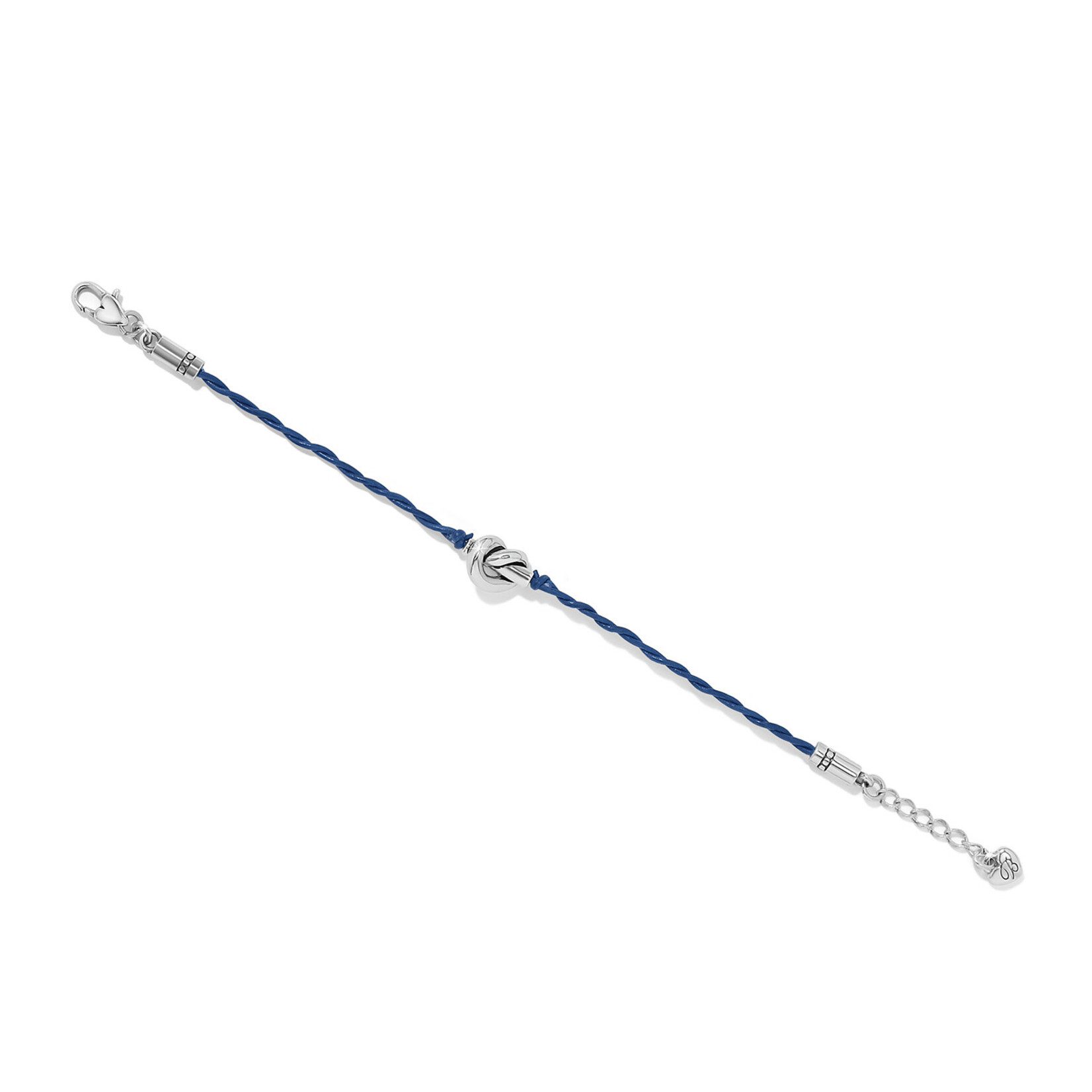 Brighton Interlok Single Knot Leather Navy Bracelet