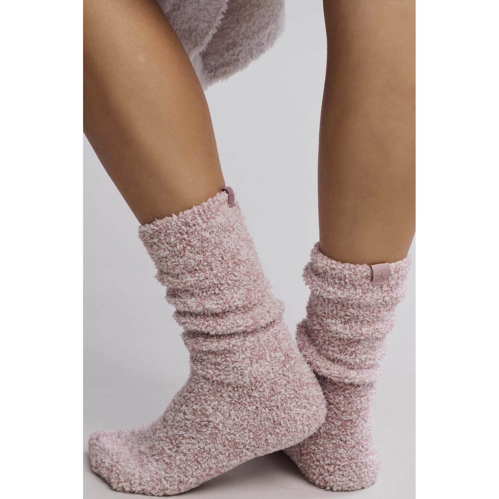 Barefoot Dreams CozyChic Heathered Teaberry Heathered Socks