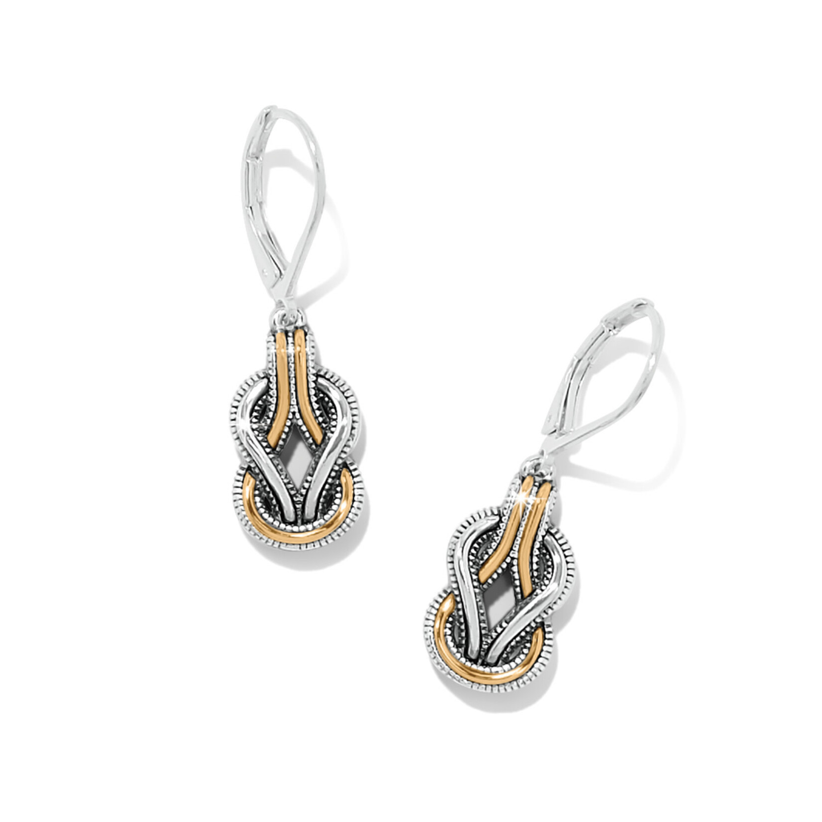 Brighton Interlok Harmony Two Tone Leverback Earrings