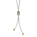 Brighton Interlok Harmony Two Tone Lariat Necklace