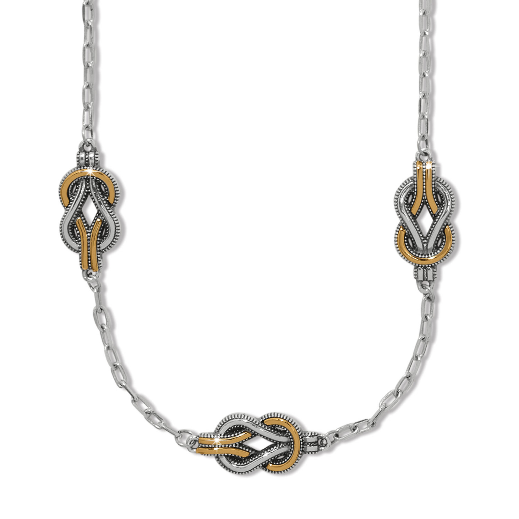 Brighton Interlok Harmony Two Tone Trio Necklace