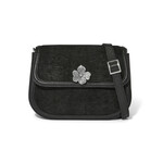 Brighton Everbloom Noir Arlo Flap Cross Body Bag In Black