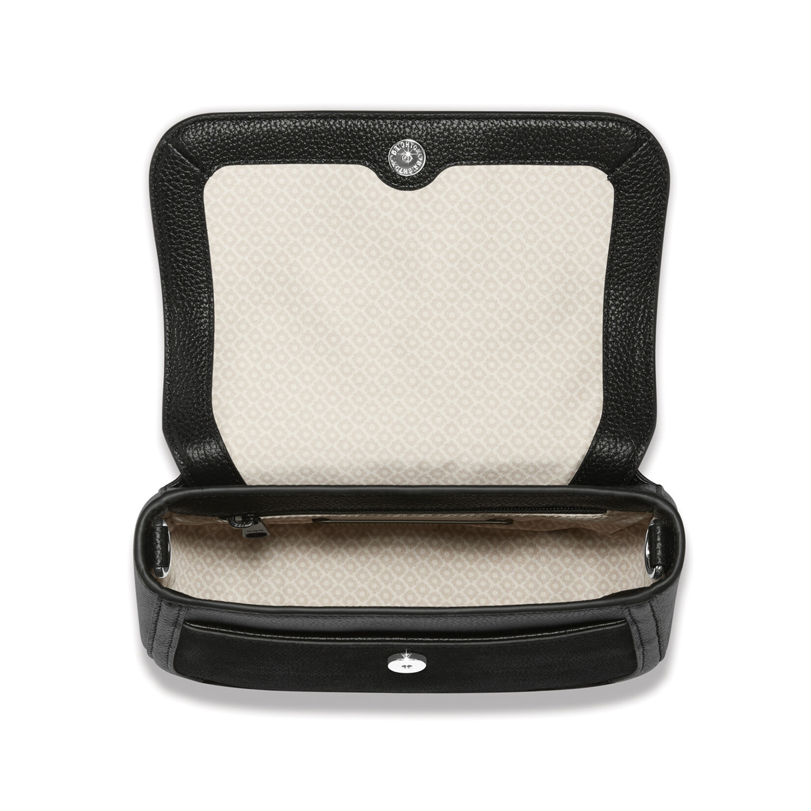 Brighton Everbloom Noir Arlo Flap Cross Body Bag In Black