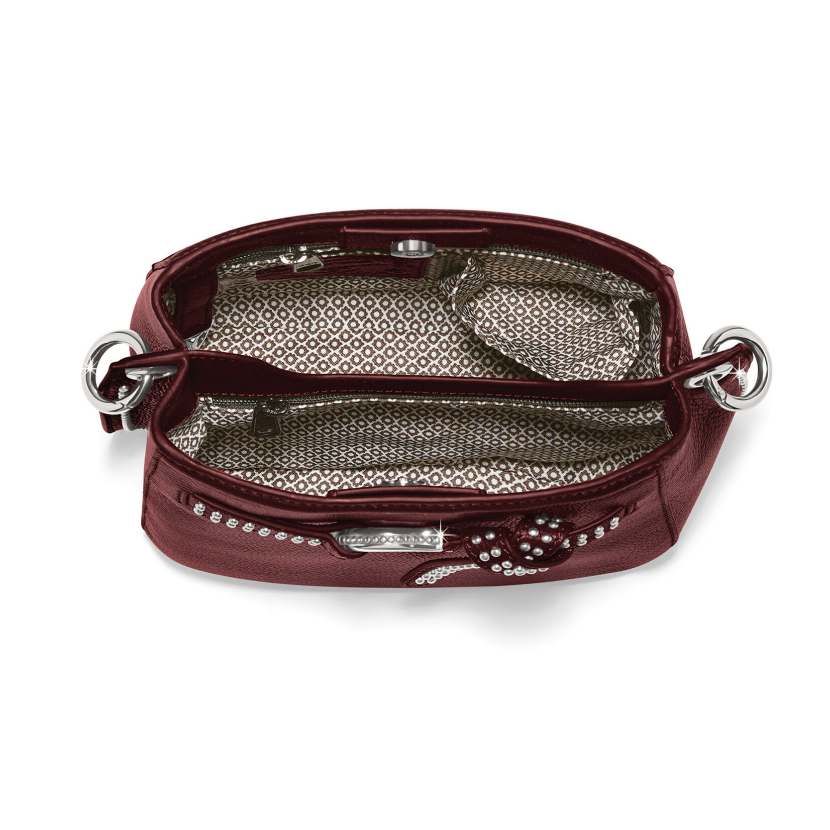 Brighton Pretty Tough Arch Cassidy Small Bucket Bag in Garnet