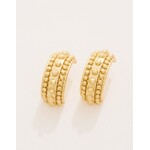 Spartina Dappled Hoop Earrings Gold
