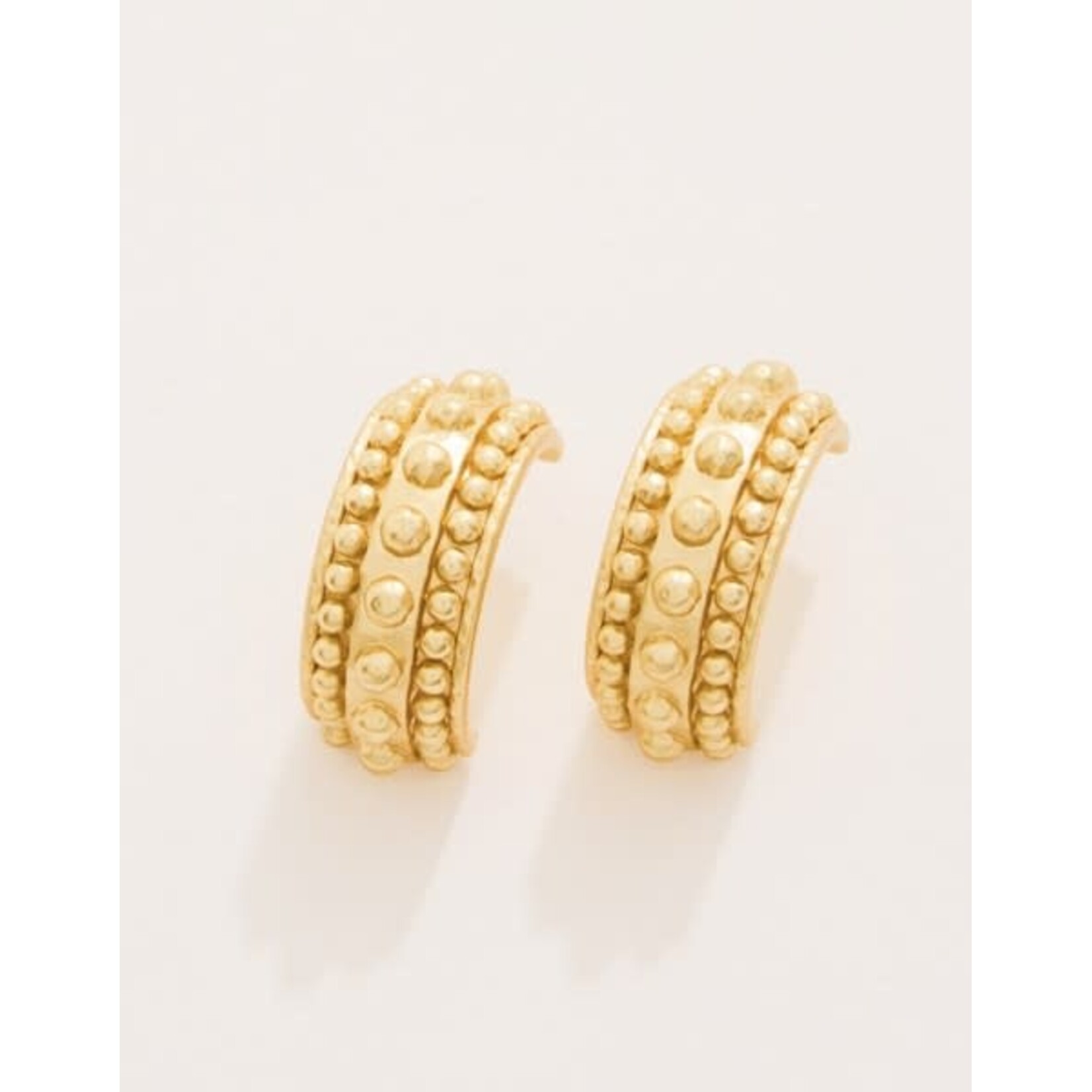 Spartina Dappled Hoop Earrings Gold