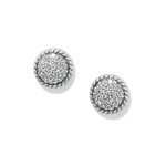 Brighton Illumina Celeste Dome Silver Post Earrings
