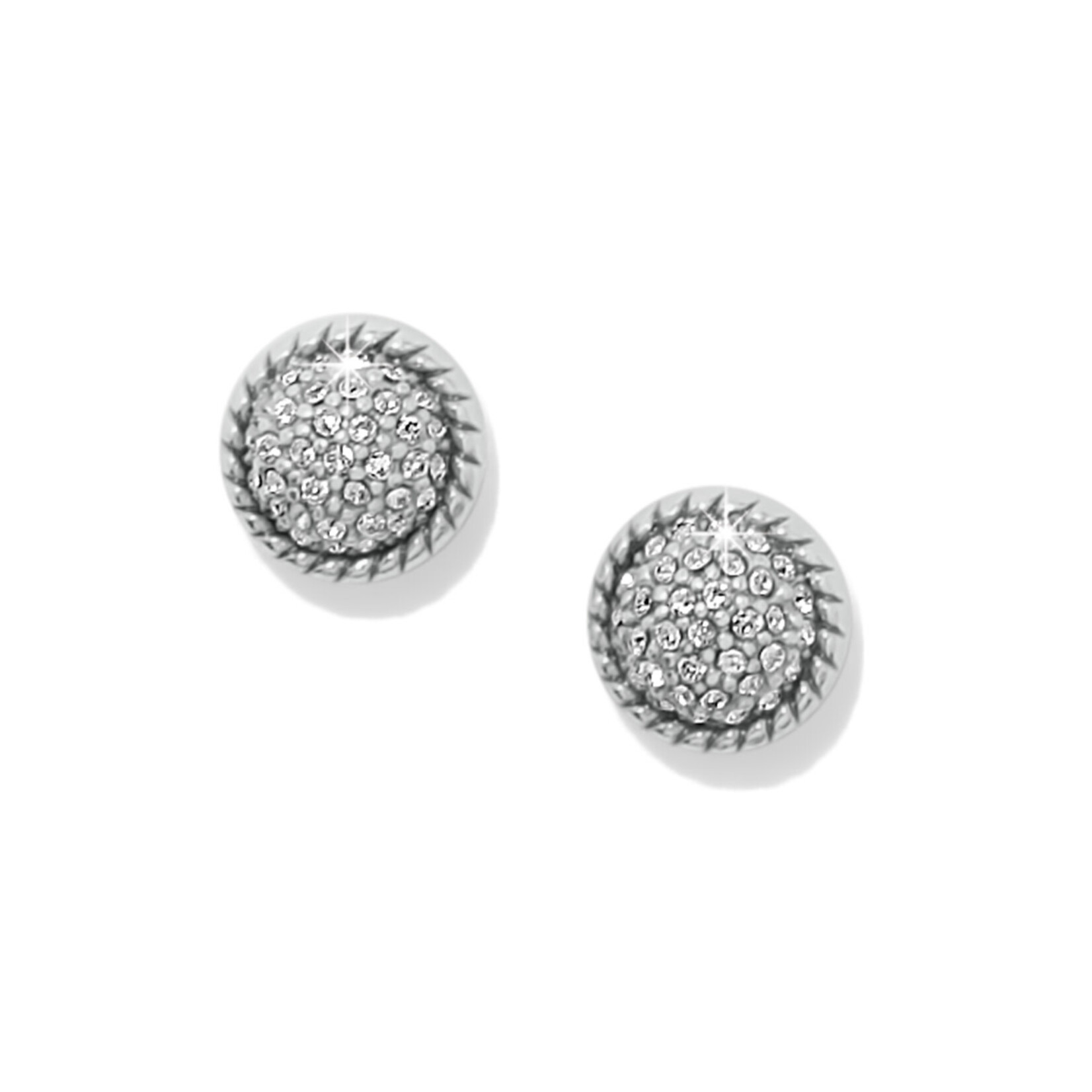 Brighton Illumina Celeste Dome Silver Post Earrings