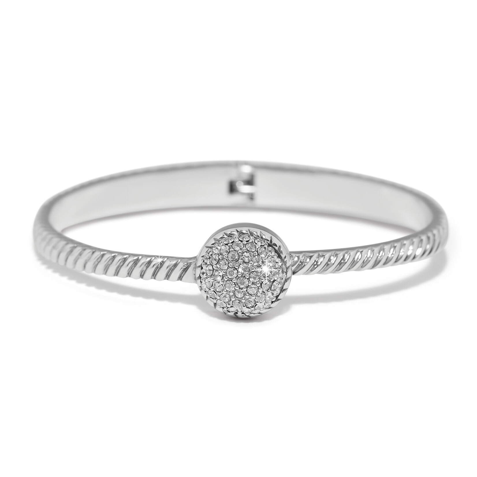 Brighton Illumina Celeste Dome Silver Hinged Bangle