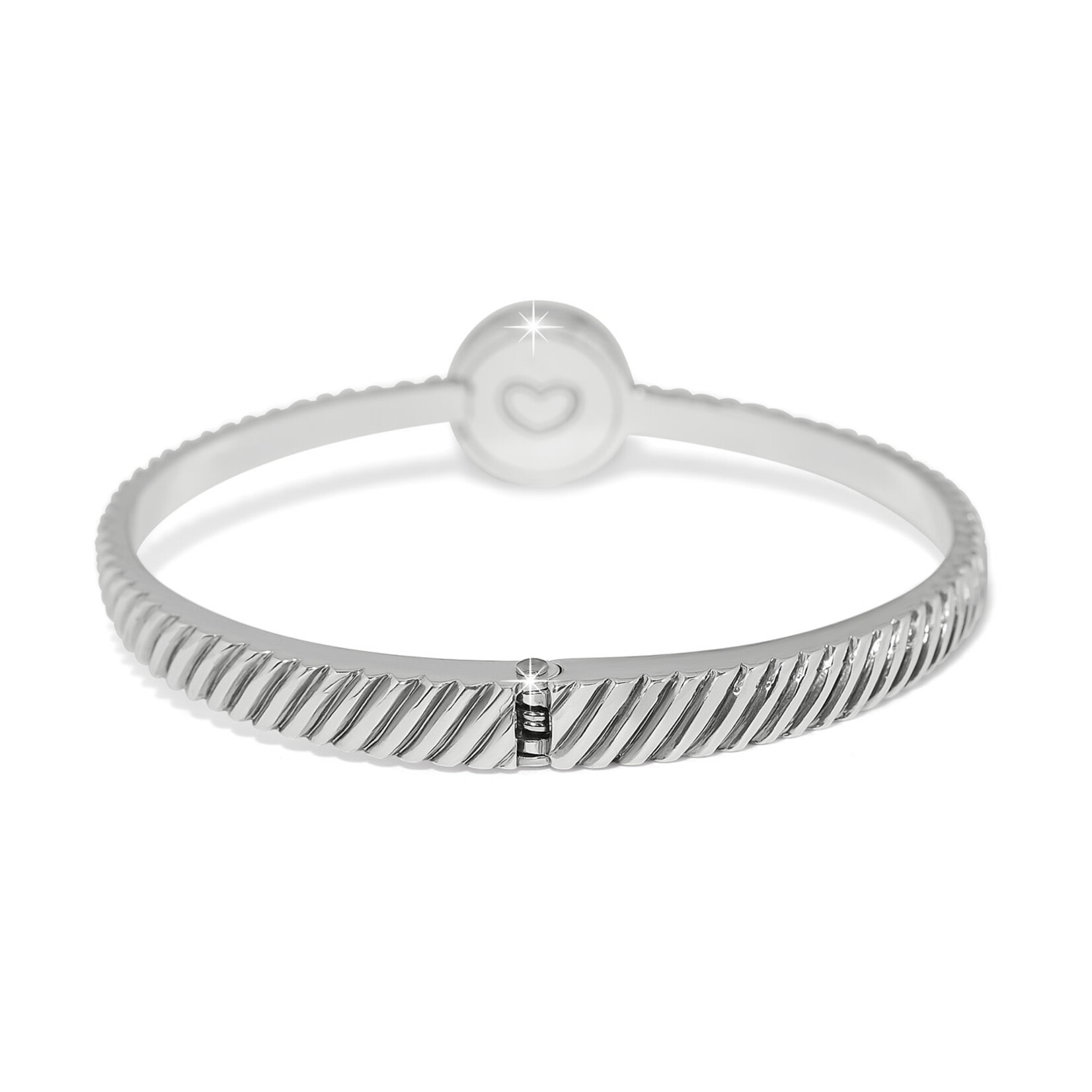 Brighton Illumina Celeste Dome Silver Hinged Bangle