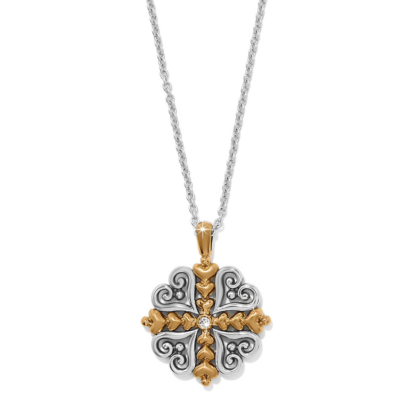Brighton Alcazar Heart Two Tone Necklace