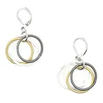 Sea Lily White/Gold/Slate Loop Earrings