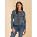 FDJ Long Slv Garment Dye Sweater in Indigo