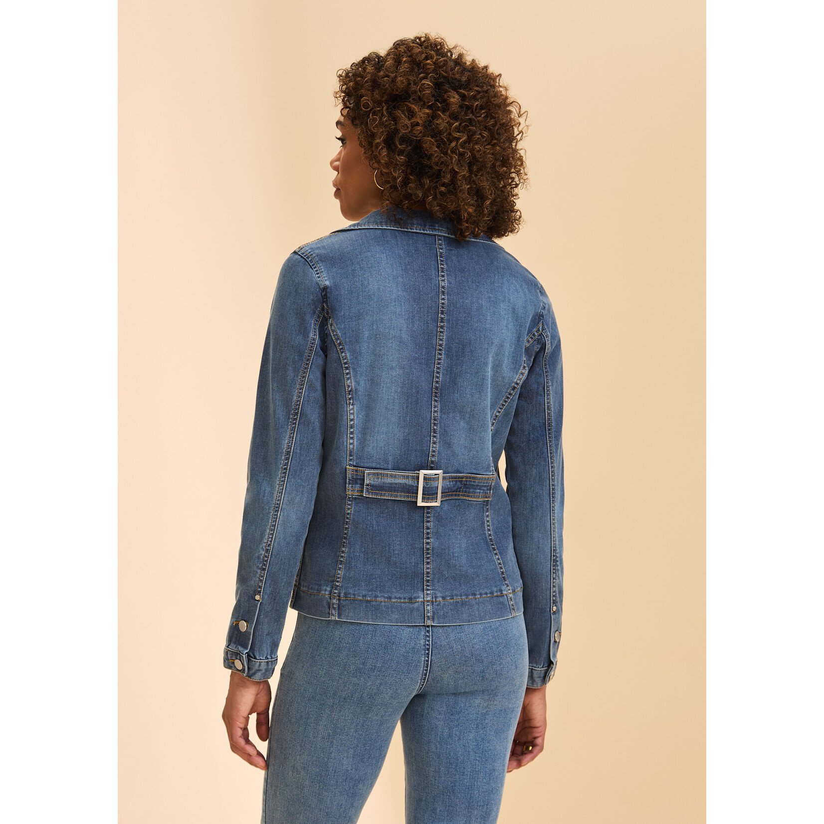 FDJ Denim Blazer Jacket in Medium Wash